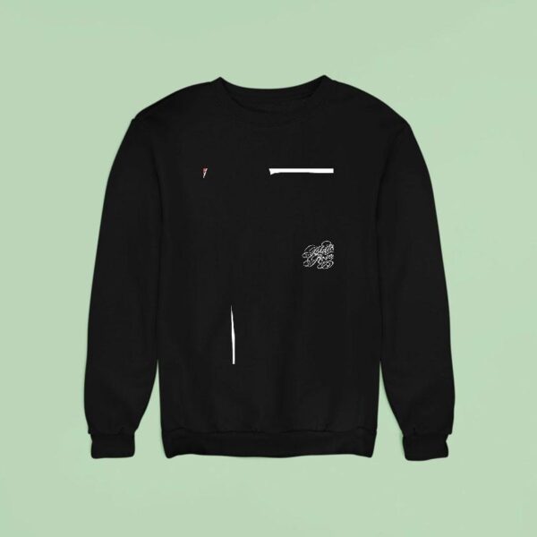 Thin Izzy Black Rose Vintage Design Sweatshirt