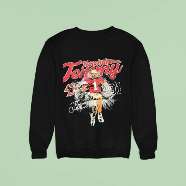 Thomas Castellanos Boston College Eagles Football Cartoon Sweatshirt