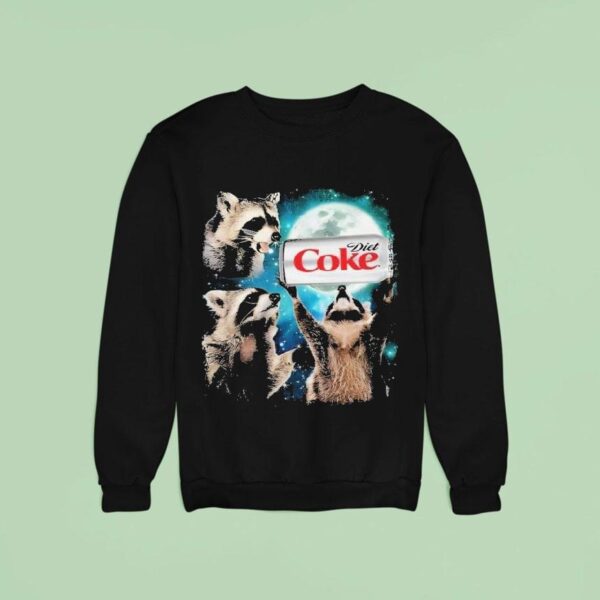 Three Raccoons Diet Coke Moon Sweatshirt