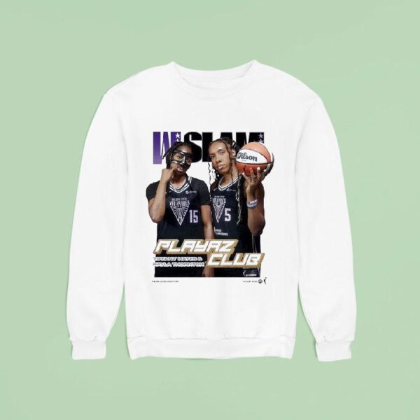 Tiffany Hayes And Kayla Thornton Wslam Playaz Club Golden State Valkyries Wnbpa Sweatshirt