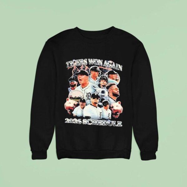 Tigers Won Again Baseball Player Lighting Sweatshirt