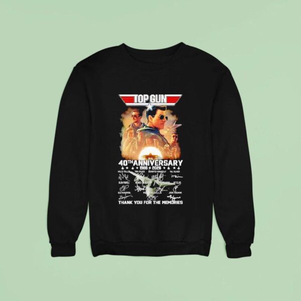 Top Gun Th Anniversary Thank You For The Memories Signatures Sweatshirt