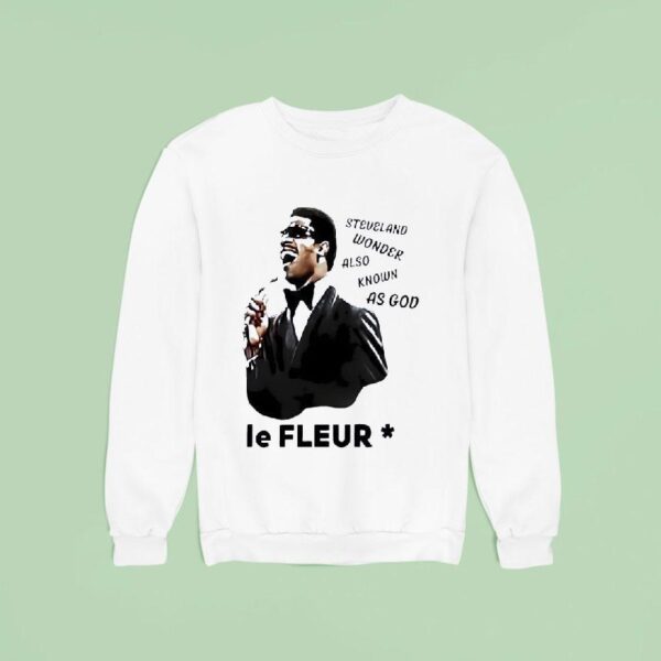 Tyler The Creator Wearing Stevie Wonder Also Know As God Le Fleur Sweatshirt