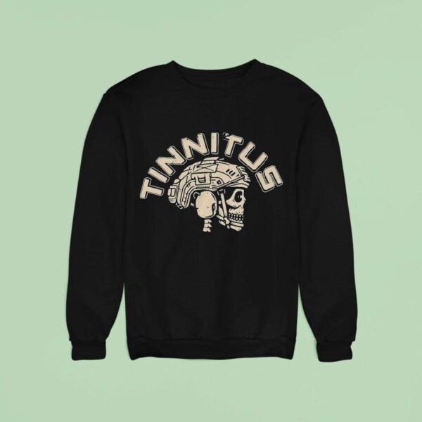 Veteran With A Sign Tinnitus Skull Sweatshirt