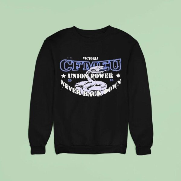 Victoria Cfmeu Union Power Never Back Down Snake Stencil Sweatshirt