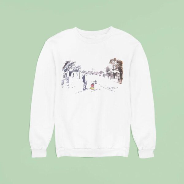 Walt Disney And Mickey Mouse Standing On Main Street Usa At The Magic Kingdom Sweatshirt