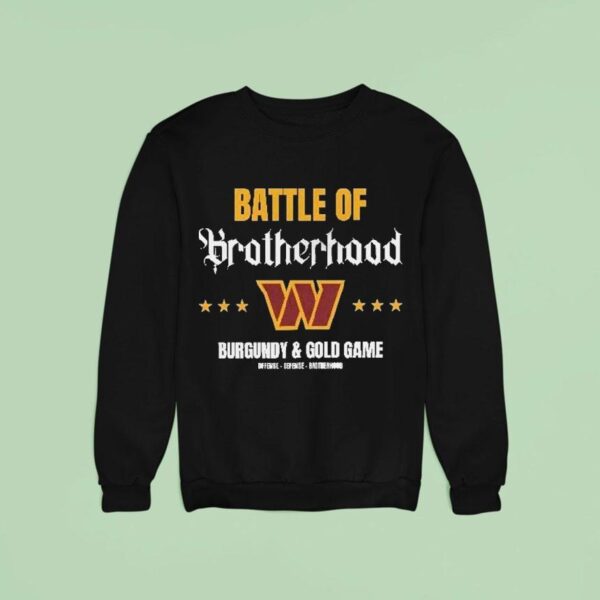 Washington Commanders Battle Of Brotherhood Burgundy Gold Game Sweatshirt