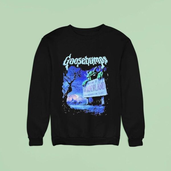 Welcome To Horrorland Rollercoaster Goosebumps Sweatshirt