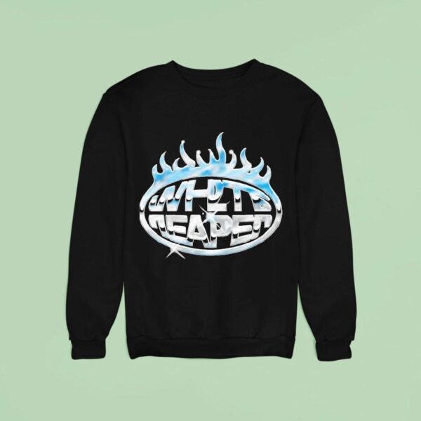 White Reaper Chrome Flame Logo Sweatshirt