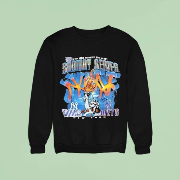 Who Will Survive The Heat Subway Series New York Yankees Vs New York Mets Vintage Sweatshirt