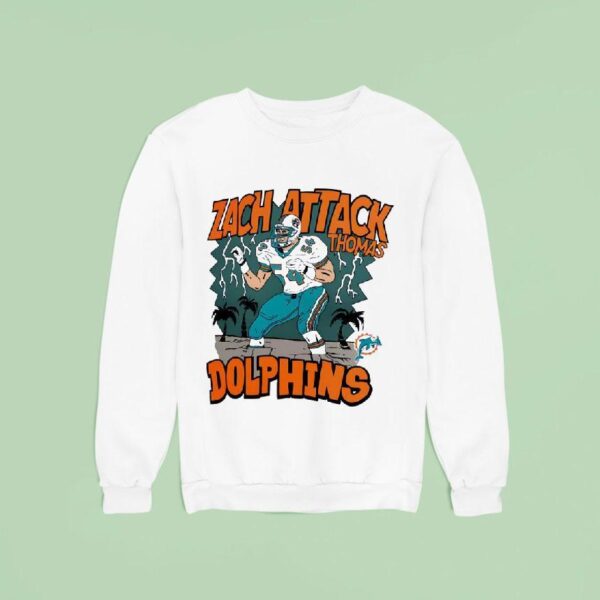 Zach Attack Thomas Miami Dolphins Cartoon Sweatshirt