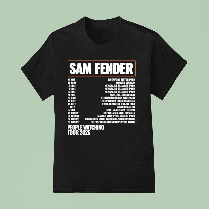 Tour Sam Fender People Watching T Shirt