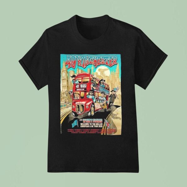 Winchester And Wyatt Flores Welcome To The Holler European And Uk Tour Aec Routemaster T Shirt