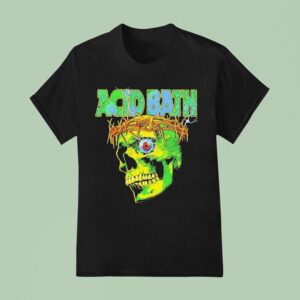 Acid Bath American Tour Skull Crown Of Thorns T Shirt