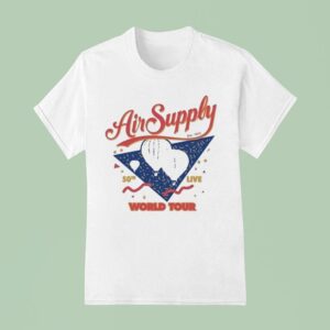 Air Supply Th Live Music World Tour Balloon Est T Shirt