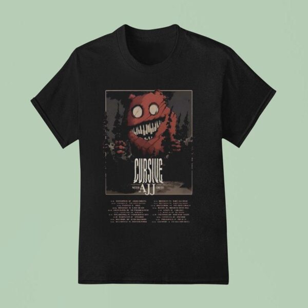 Ajj Midwest And Northeast American Dec Tour Cursive T Shirt
