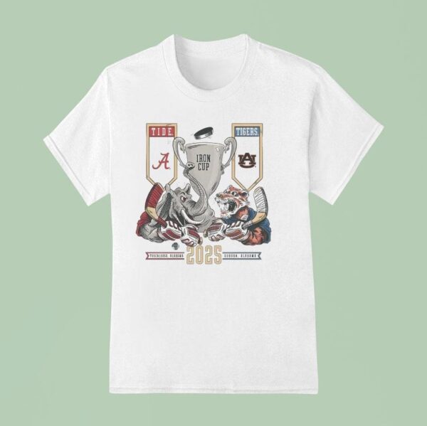 Alabama Crimson Tide Vs Auburn Tigers Iron Cup Hockey T Shirt