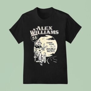 Alex Williams Runnin Down The Ol Double Nickel Interstate Wolf Guitar T Shirt
