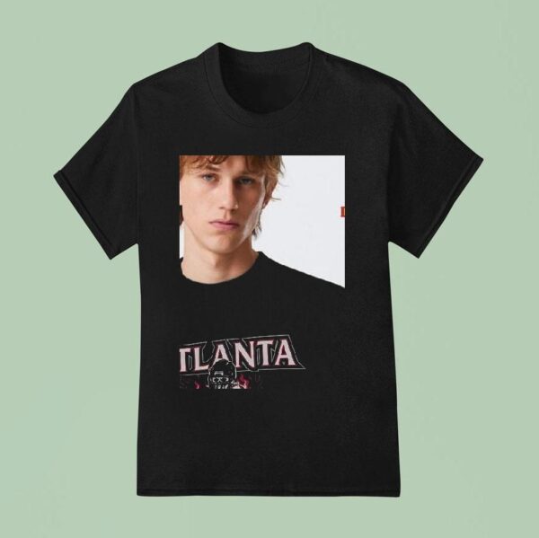 Atlanta Zombie Football Player Throwing Ball Flames City Skyline T Shirt