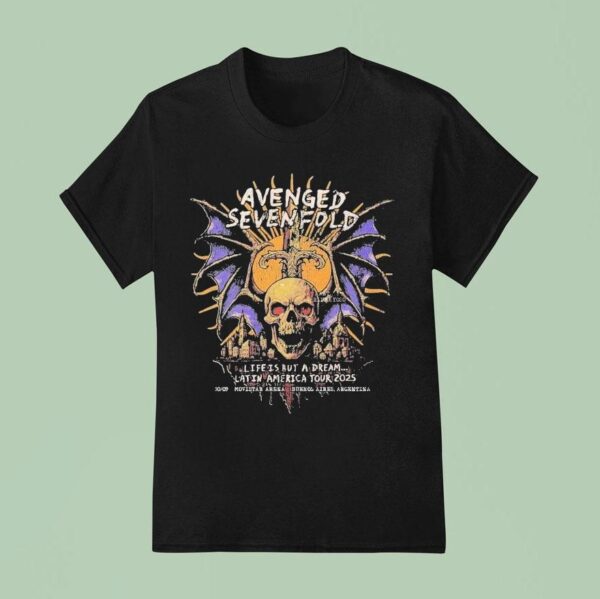 Avenged Sevenfold Life Is But A Dream Latin America Tour Event Blurryoso On September T Shirt