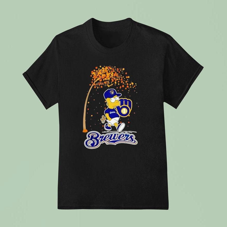 Bart X Milwaukee Brewers Baseball Thanksgiving T Shirt