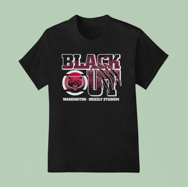 Blackout Washington Grizzly Stadium T Shirt