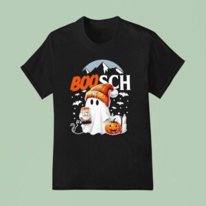 Boo Sch Ghost Halloween Beer Funny Drinking Spooky T Shirt