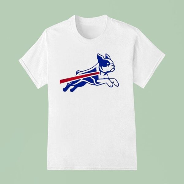 Boston Terrier Buffalo Bills Football Parody Logo T Shirt