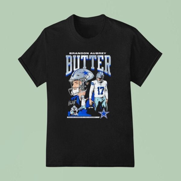 Brandon Aubrey Kicker Dallas Cowboys Football Signature T Shirt