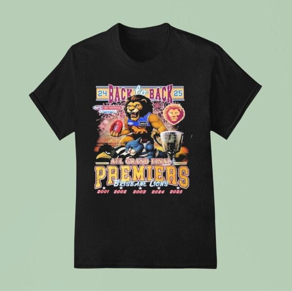 Brisbane Lions Stomp Geelong Cats Collingwood Afl Grand Final Premiers Back To Back Masco T Shirt