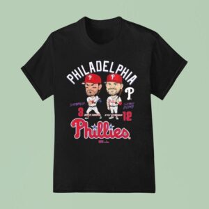 Bryce Harper And Kyle Schwarber Philadelphia Phillies Player Duo Caricature T Shirt