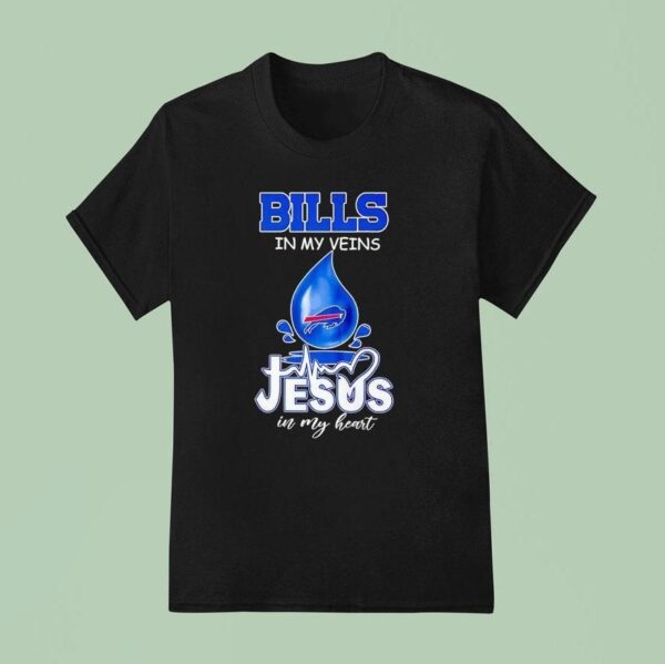 Buffalo Bills My Veins Jesus In My Hear T Shirt