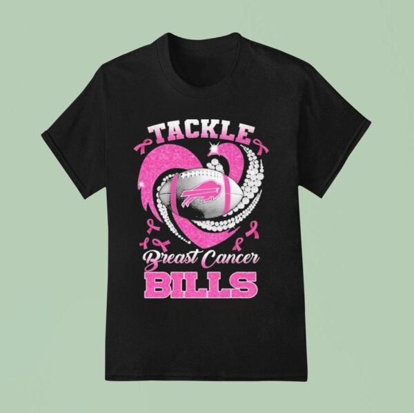 Buffalo Bills Tackle Breast Cancer Heartbea T Shirt