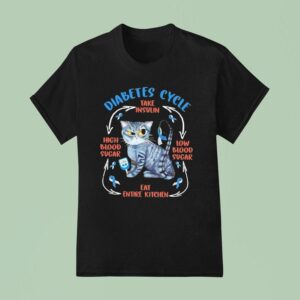 Cat Diabetes Cycle Take Insulin Low Blood Sugar High Blood Sugar Eat Entire Kitchen T Shirt