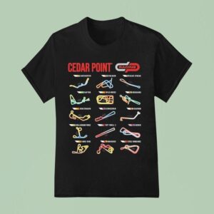 Cedar Point Racing Track Layou T Shirt