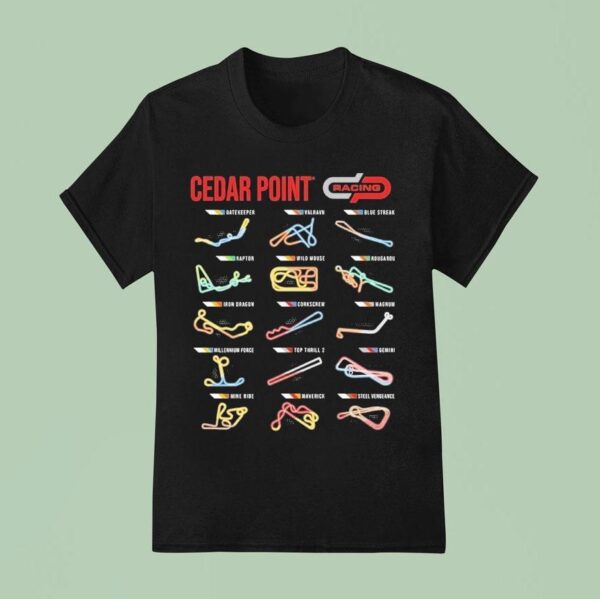 Cedar Point Racing Track Layou T Shirt