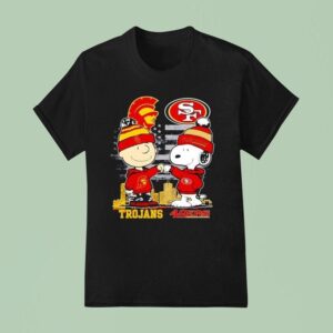 Charlie Brown San Francisco Ers Vs Snoopy Usc Trojans City Skyline T Shirt
