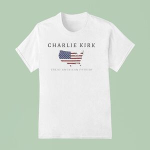Charlie Kirk Great American Patriot United State Map T Shirt