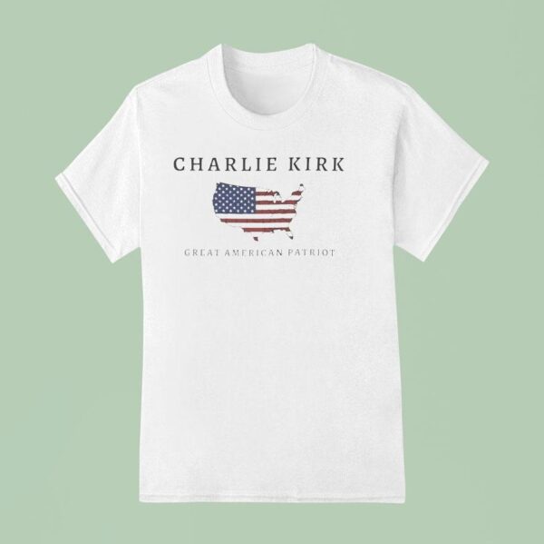Charlie Kirk Great American Patriot United State Map T Shirt