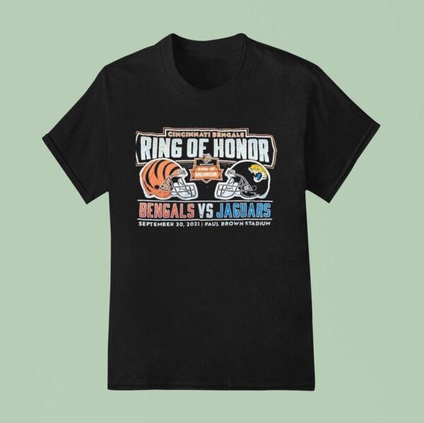 Cincinnati Bengals Jacksonville Jaguars Ring Of Honor September Paul Brown Stadium T Shirt