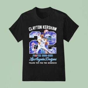 Clayton Kershaw Forever Los Angeles Thank You For The Memories T Shirt