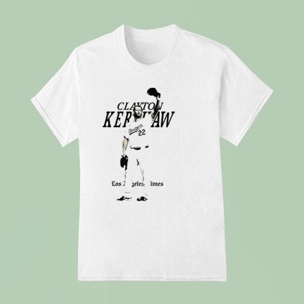 Clayton Kershaw Los Angeles Dodgers Baseball Portrai T Shirt