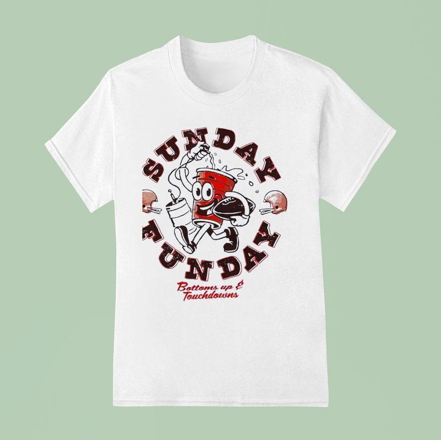 Cleveland Browns Sunday Funday Bottoms Up And Touchdowns T Shirt