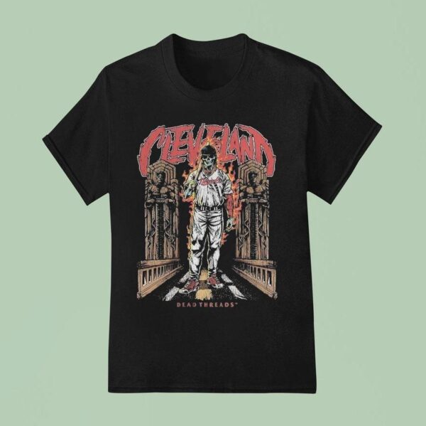 Cleveland Guardians Dead Threads Skeleton T Shirt