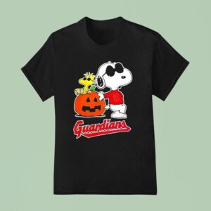 Cleveland Guardians Snoopy Woodstock Pumpkin Halloween T Shirt
