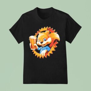 Conker S Bad Fur Day Cheers Jeers And Beers T Shirt