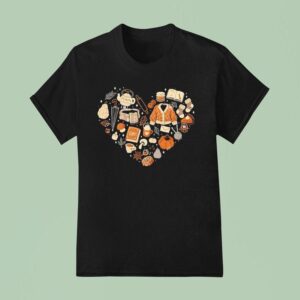 Cozy Autumn Hear T Shirt