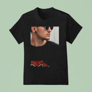 Cute Black Cat In Autumn T Shirt
