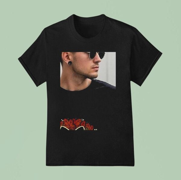 Cute Black Cat In Autumn T Shirt