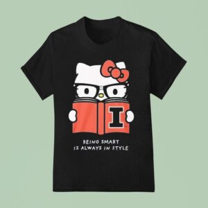 Dave Portnoy Illinois Fighting Illini Hello Kitty Being Smart Is Always In Style Book T Shirt